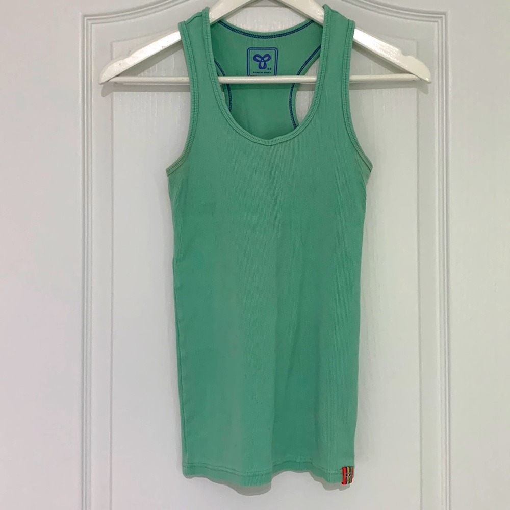 TNA Classic Ribbed Tank Top- Seafoam